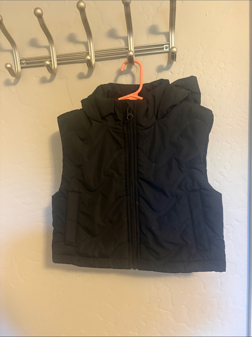 Old Navy Black Quilted Hooded Kids Vest